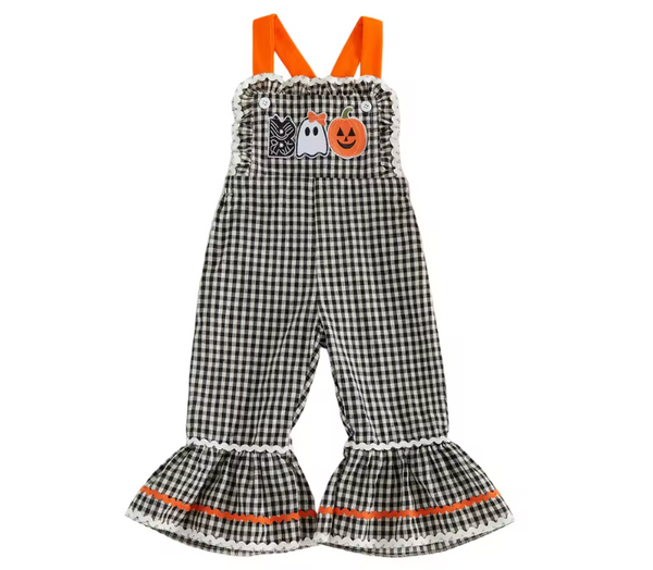 Waffle Ruffle Bells Jumpsuit | BOO Gingham - PREORDER