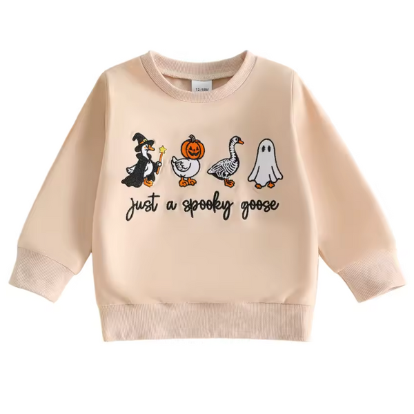 Embroidered Pullover | Just a Spooky Goose - PREORDER