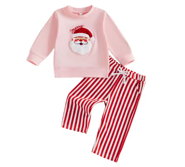 Pullover & Pants Set | Merry Santa Stripes - PREORDER