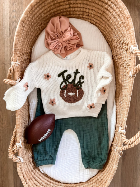 Yarn *CUSTOM* Sports Name Chunky Knit Sweater | 13 Colors