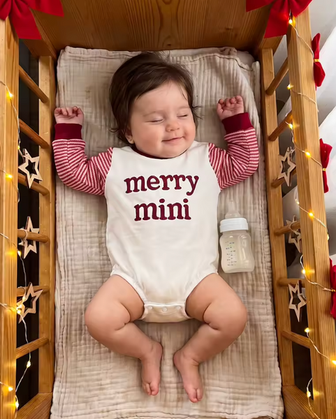 Bubble Long Romper | Merry Mini Stripes - PREORDER
