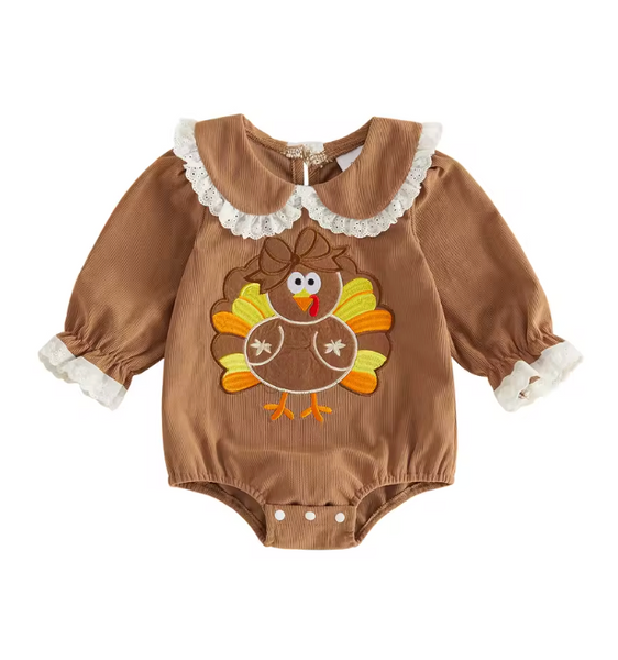 Smocked Long Romper | Turkey - PREORDER