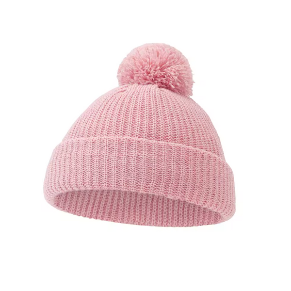 Knit Pom Hat | Baby Pink - PREORDER