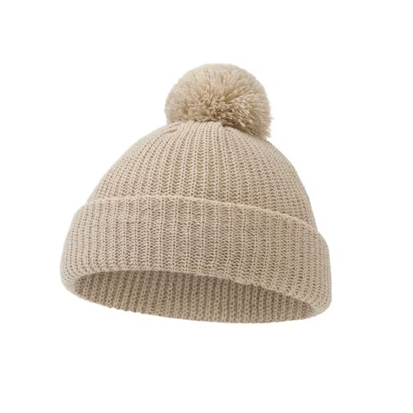Knit Pom Hat | Tan - PREORDER
