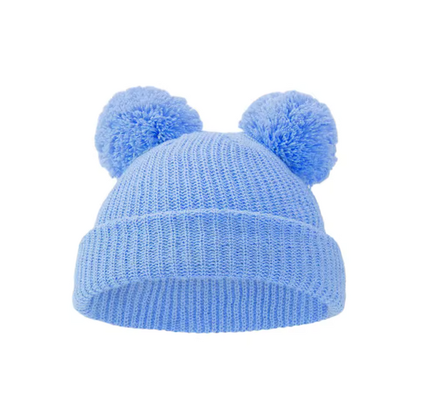 Knit Pom Hat | Blue - PREORDER