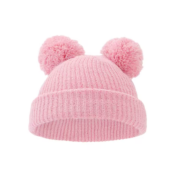 Knit Pom Hat | Baby Pink - PREORDER