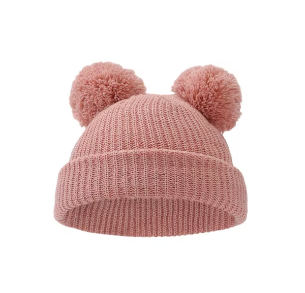 Knit Pom Hat | Pink - PREORDER