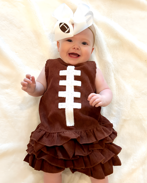 Smocked Ruffle Tank & Shorts Set | Football - PREORDER