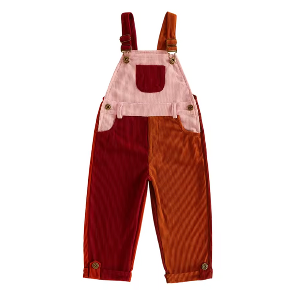 Corduroy Overalls | Pink/Orange/Red - PREORDER
