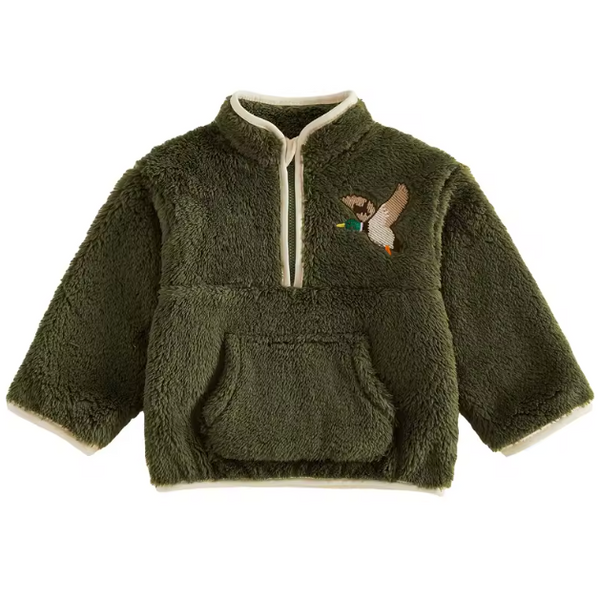 Sherpa Half Zip Jacket | Duck - PREORDER