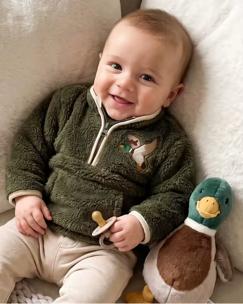 Sherpa Half Zip Jacket | Duck - PREORDER