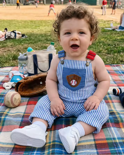 Overalls | Baseball Stripe - PREORDER