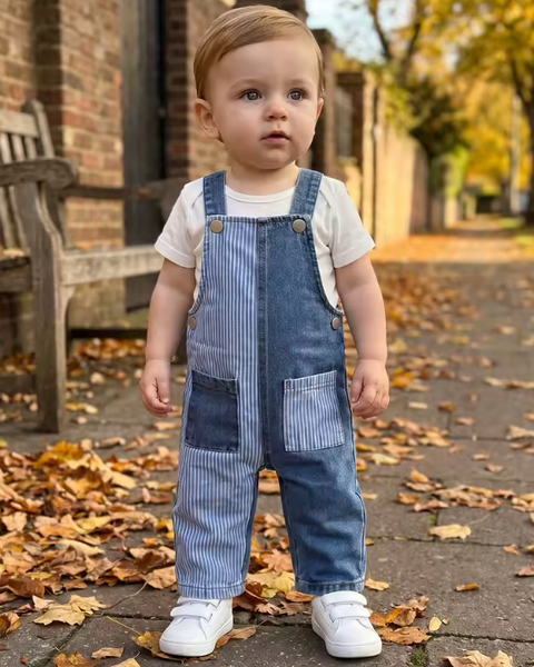 Denim Overalls | Blue Stripes - PREORDER