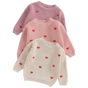 Mini Hearts Knit Sweaters (3 Colors) - PREORDER