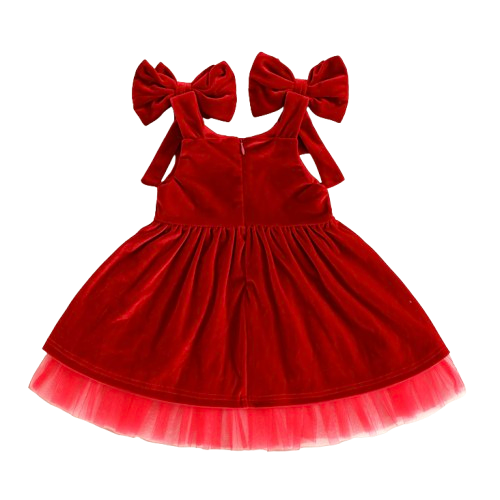 Red Velvet Big Bows Tutu Dress - PREORDER