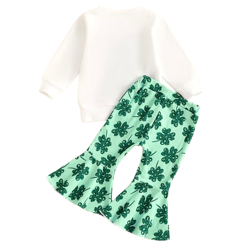 Lucky Charm Leopard Clovers Bells Outfit - PREORDER