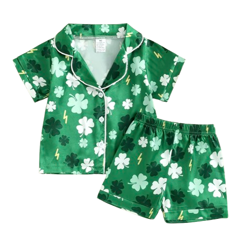 Clovers & Lightening Bolts Pajamas - PREORDER