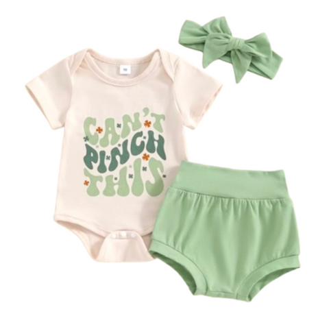 Cant Pinch This Shorts Outfit & Bow - PREORDER