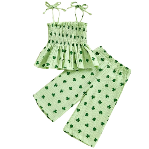 Mini Clovers Scrunch Pants Outfit - PREORDER