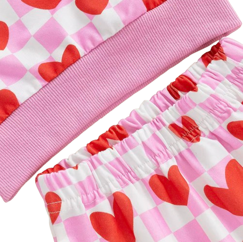 Checkered Hearts Jogger Outfit - PREORDER