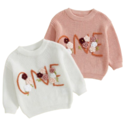 ONE Floral Knit Sweaters (2 Colors) - PREORDER