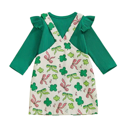 Clovers & Bows Overalls Outfit Dress - PREORDER