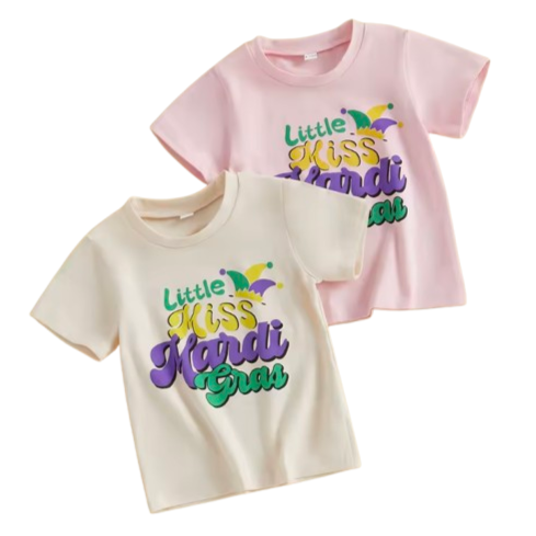 Little Miss Mardi Gras T-Shirt (2 Colors) - PREORDER