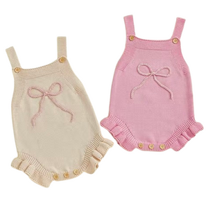 The Perfect Bow Ruffle Rompers (2 Colors) - PREORDER