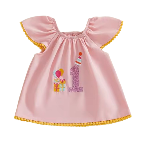 Birthday Party Embroidered Dresses (2 Colors) - PREORDER