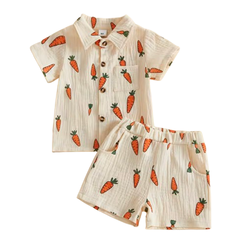 Collar Top & Shorts Set | Carrots - PREORDER
