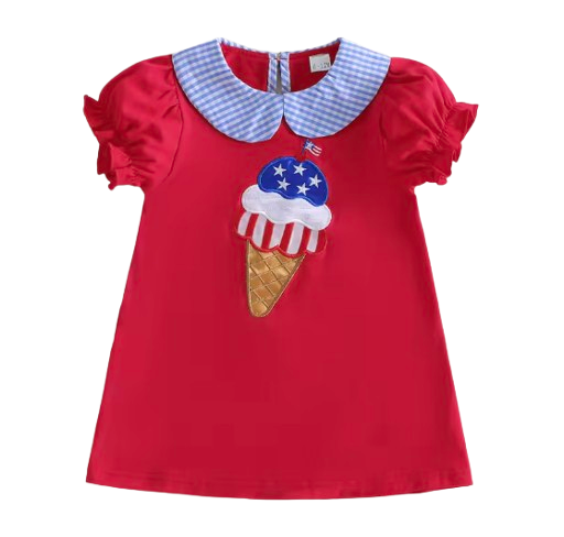 Smocked Dress | USA Ice Cream Cone - PREORDER