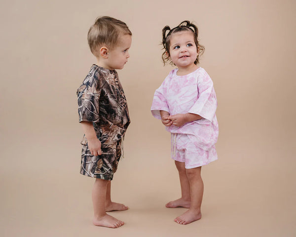 Top & Shorts Set | Pink Camo - PREORDER