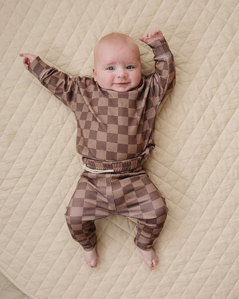 Jogger Set | Espresso Checkered - PREORDER