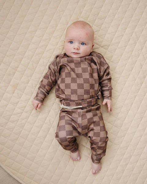 Jogger Set | Espresso Checkered - PREORDER