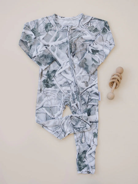 Bamboo Zip Romper | Camo - PREORDER