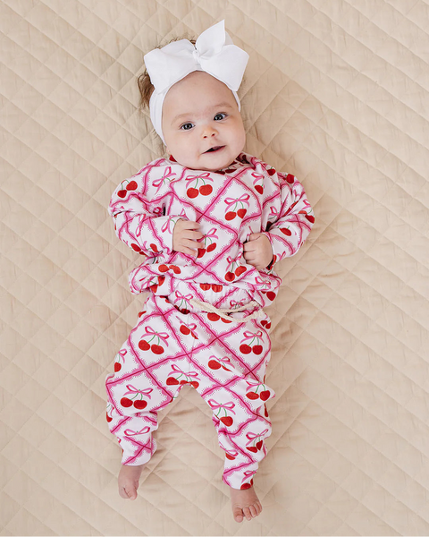 Jogger Set | Cherry Bow - PREORDER