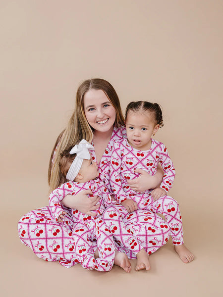 Bamboo Top & Pants Set | Cherry Bow - PREORDER