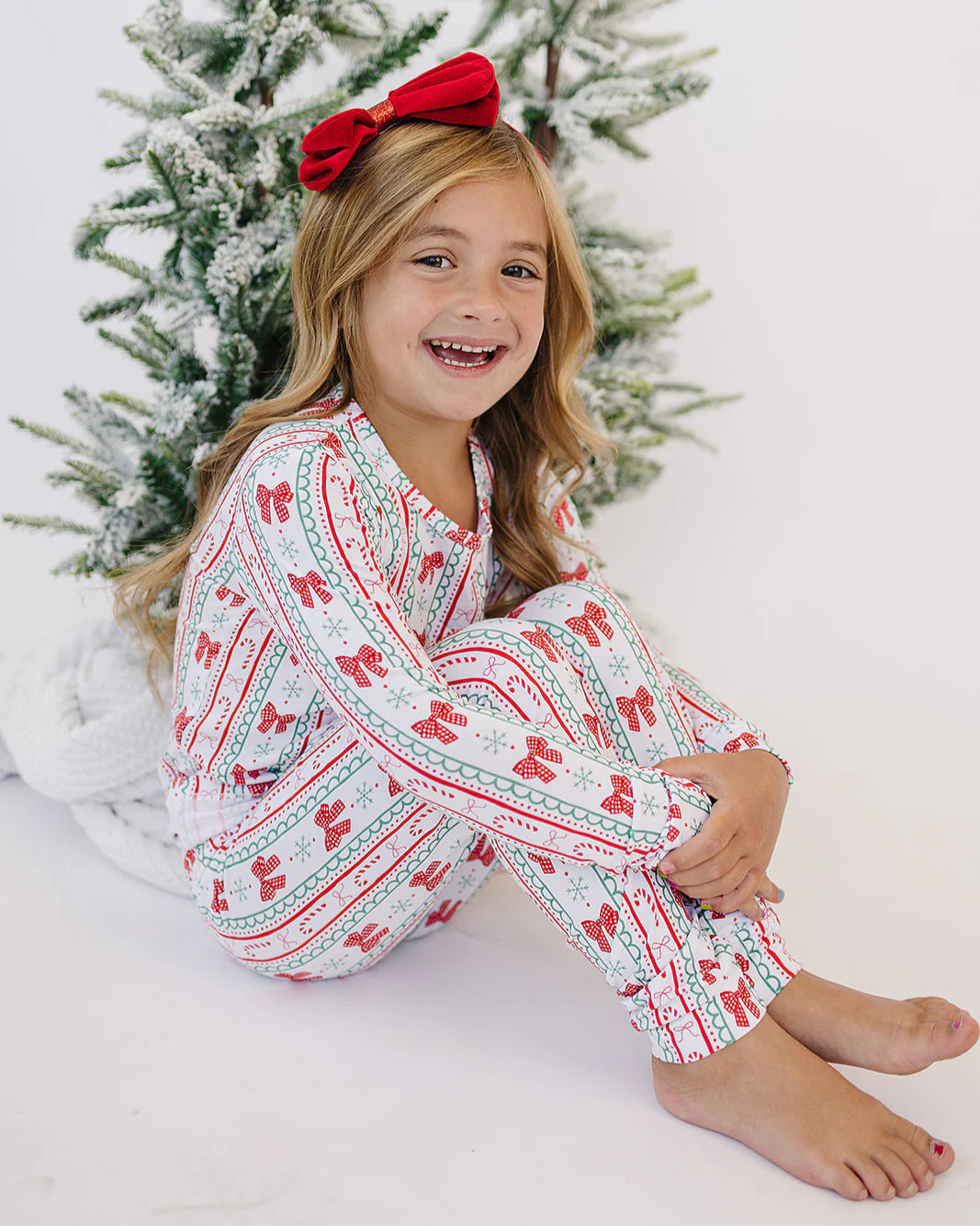Bamboo Top & Pants Set | Retro Candy Cane - PREORDER