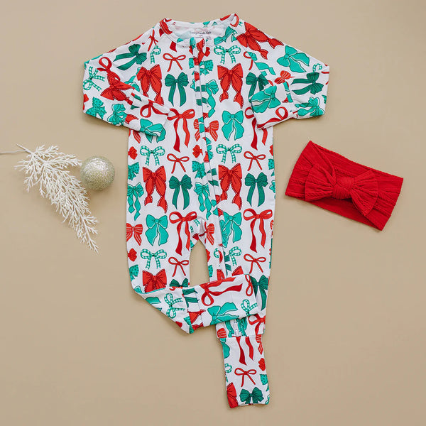 Bamboo Zip Romper | Merry Bows - PREORDER