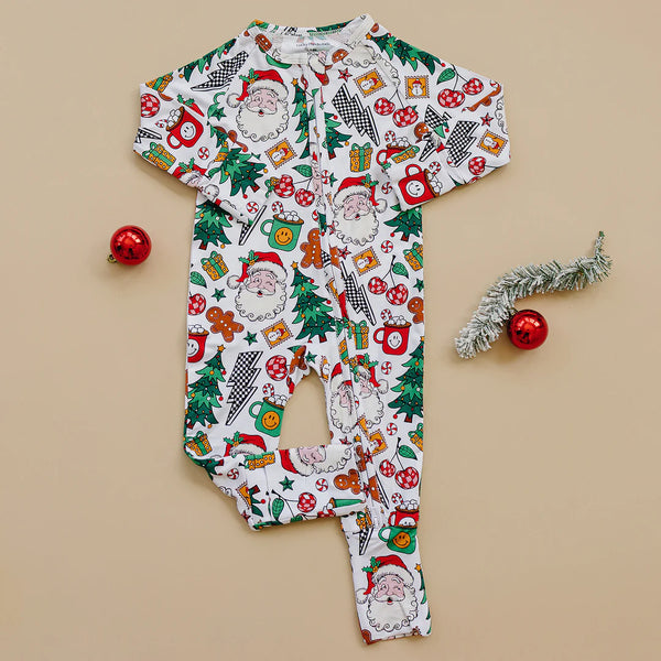 Bamboo Zip Romper | Christmas Vibes - PREORDER