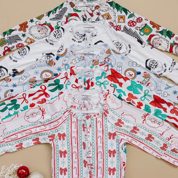 Bamboo Zip Romper | Cool Santa - PREORDER