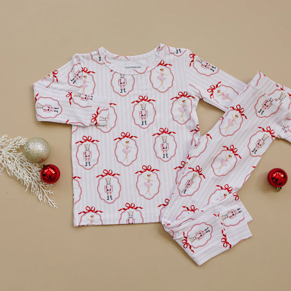 Bamboo Top & Pants Set | Pink Nutcracker - PREORDER