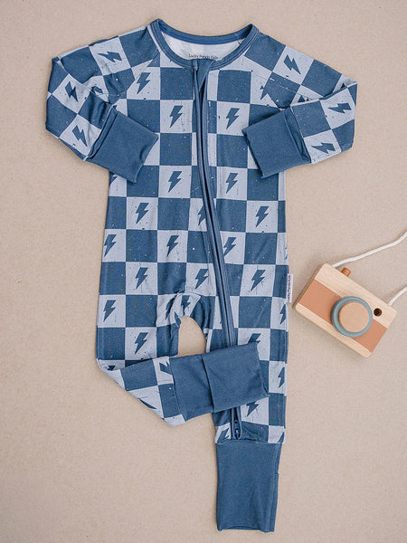 Bamboo Zip Romper | Ocean Bolts - PREORDER