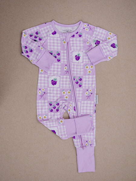 Bamboo Zip Romper | Raspberry - PREORDER