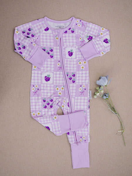 Bamboo Zip Romper | Raspberry - PREORDER