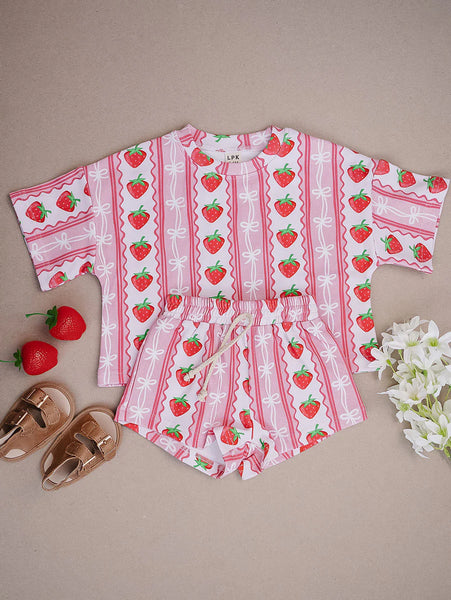 Top & Shorts Set | Strawberry - PREORDER