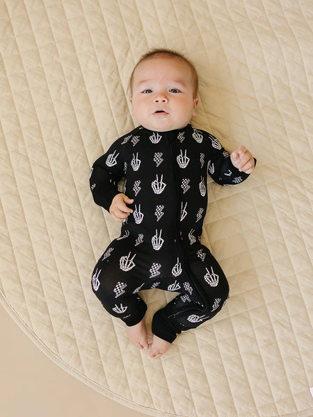 Bamboo Zip Romper | Skully Vibes - PREORDER