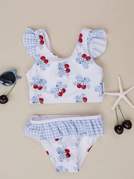 Two Piece Swimsuit | Blue Cherry - PREORDER