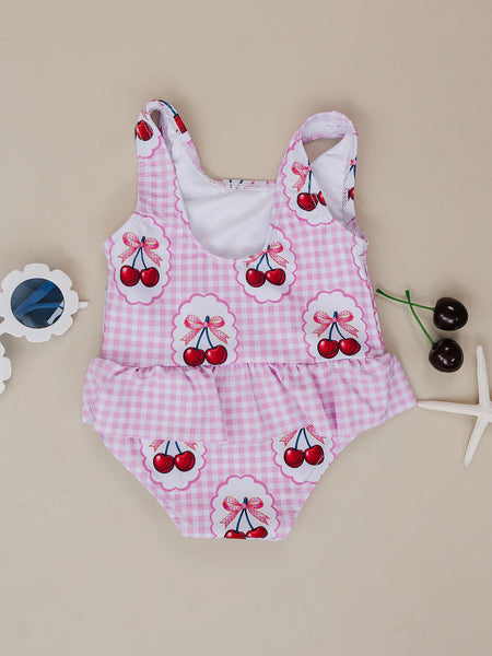 One Piece Swimsuit | Gingham Cherry - PREORDER