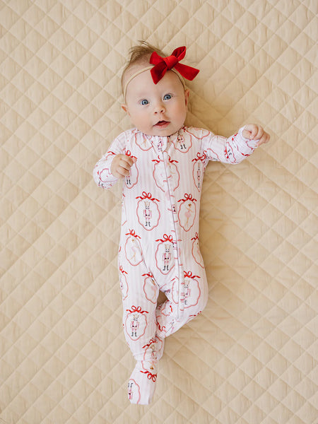 Bamboo Zip Romper | Pink Nutcracker - PREORDER